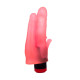 Двойной анально-вагинальный вибромассажёр с лепестками - 17 см. (розовый)