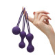 Набор из 3 фиолетовых вагинальных шариков Kegel Training Set (фиолетовый)