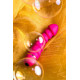 Розовый рельефный вибромассажер - 16 см. (розовый)