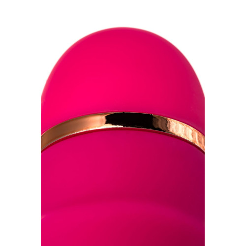Розовый рельефный вибромассажер - 16 см. (розовый)