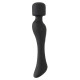 Черный вибромассажер с подогревом Cupa Warming Wand - 22,6 см. (черный)