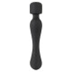 Черный вибромассажер с подогревом Cupa Warming Wand - 22,6 см. (черный)