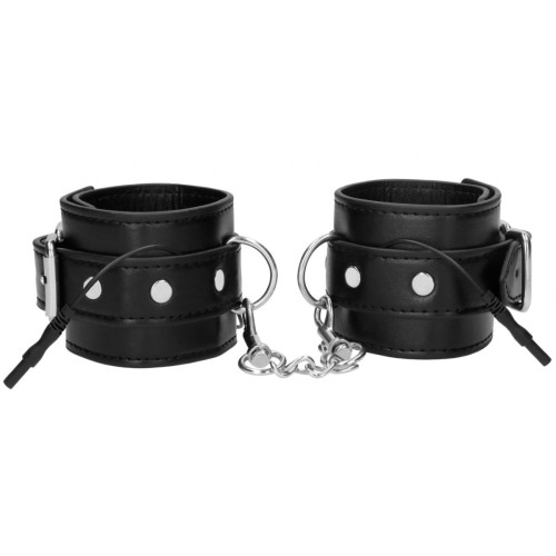 Черные наручники с электростимуляцией Electro Handcuffs (черный)