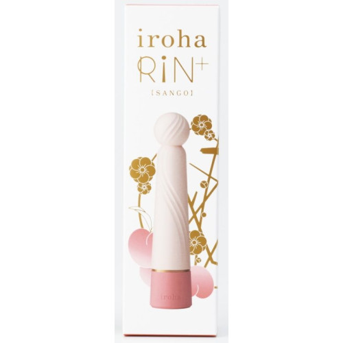 Нежно-розовый вибратор с шаровидной мягкой головкой IROHA Rin+ Sango - 16 см. (нежно-розовый)