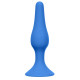 Синяя анальная пробка Slim Anal Plug Large - 12,5 см. (синий)