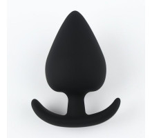 Черная силиконовая анальная пробка Soft-touch - 6,7 см. (черный)