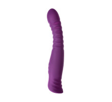 Фиолетовый гибкий вибратор Lupin с ребрышками - 22 см. (фиолетовый)