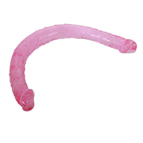 Двухголовый розовый фаллоимитатор - 44,5 см. (розовый)