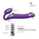 Фиолетовый безремневой вибрострапон Silicone Bendable Strap-On - size M (фиолетовый)