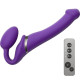 Фиолетовый безремневой вибрострапон Silicone Bendable Strap-On - size M (фиолетовый)
