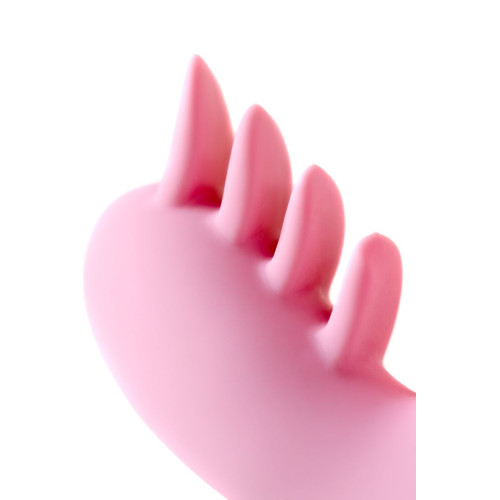 Розовый вибромассажер Ornella с клиторальным стимулятором - 21,5 см. (розовый)