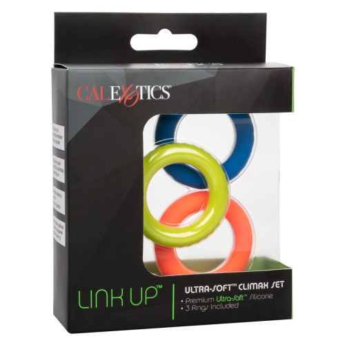 Набор из 3 эрекционных колец Link Up Ultra-Soft Climax Set (разноцветный)