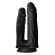 Черный анально-вагинальный фаллоимитатор Double Penetrator - 19,5 см. (черный)