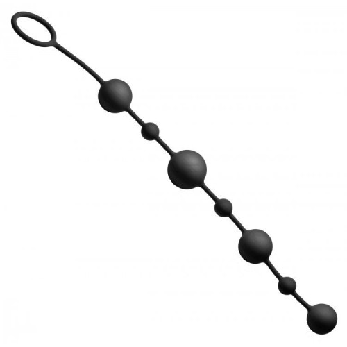 Анальная цепочка Linger Graduated Anal Beads - 35 см. (черный)