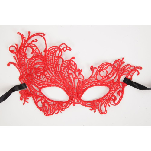 Асимметричная маска  Тайны Венеции (красный)