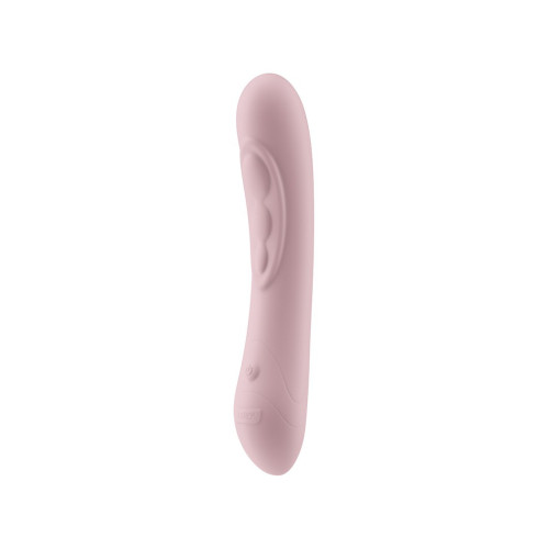 Нежно-розовый интерактивный вибратор Pearl3 - 20 см. (нежно-розовый)