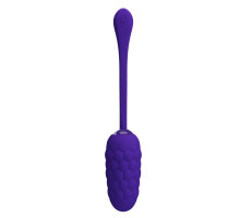 Фиолетовое рельефное перезаряжаемое виброяйцо Marina (фиолетовый)