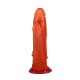Фаллоимитатор гелевый для анально-вагинальной стимуляции - 17 см. (красный)