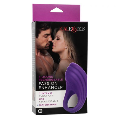 Фиолетовое эрекционное виброкольцо Silicone Rechargeable Passion Enhancer (фиолетовый)