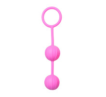 Розовые вагинальные шарики с ребрышками Roze Love Balls (розовый)