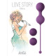 Набор фиолетовых вагинальных шариков Love Story Diva (фиолетовый)