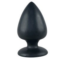 Большая чёрная анальная втулка Black Velvet Extra XL - 14 см. (черный)