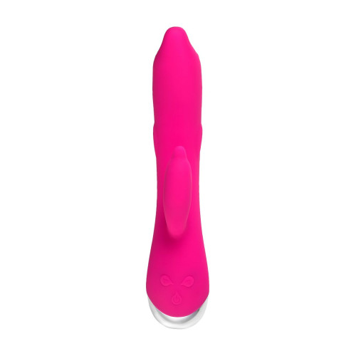 Розовый вибратор-кролик «Дрючка-Удовольствие» - 22 см. (розовый)