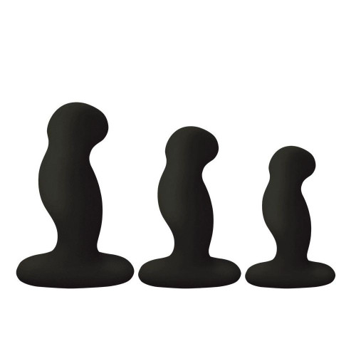 Набор из 3 черных вибровтулок Nexus G-Play+ Trio (черный)