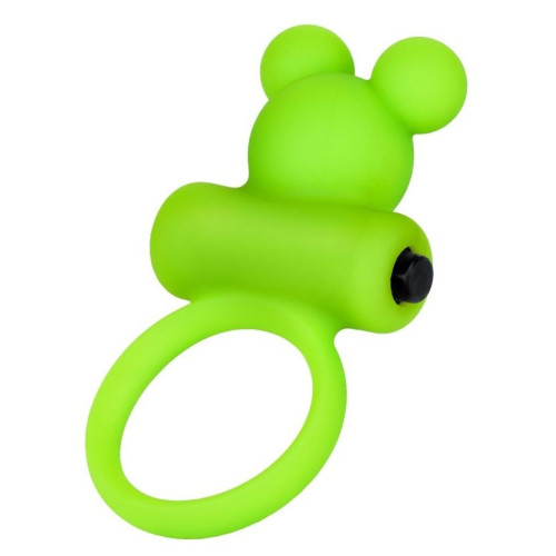Зеленое виброкольцо на пенис A-Toys (зеленый)
