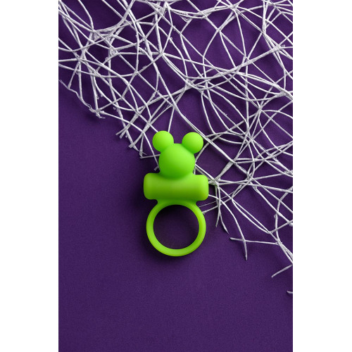 Зеленое виброкольцо на пенис A-Toys (зеленый)