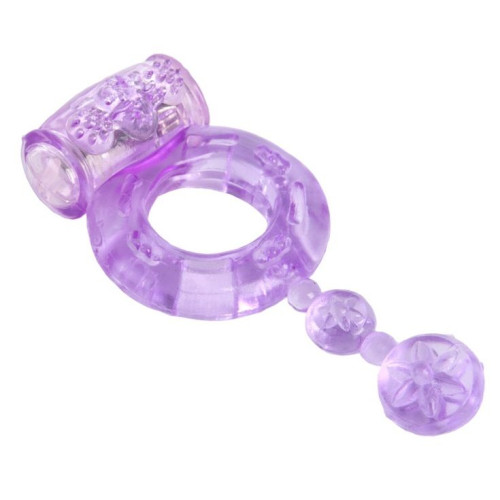 Фиолетовое эрекционное кольцо с вибратором (фиолетовый)