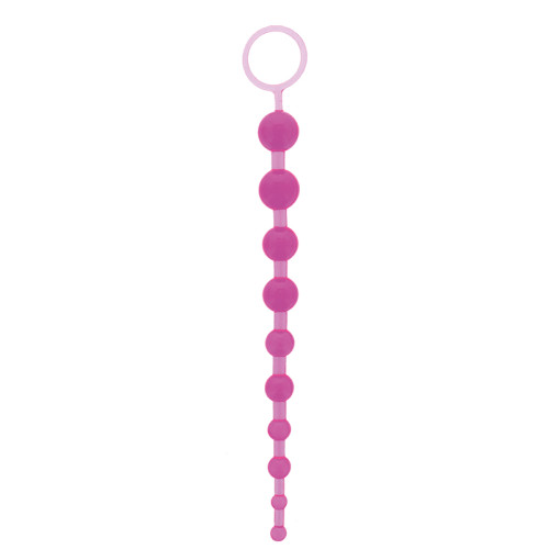Фиолетовая анальная цепочка ORIENTAL JELLY BUTT BEADS 10.5 PURPLE - 26,7 см. (фиолетовый)