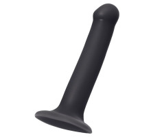 Черный фаллос на присоске Silicone Bendable Dildo M - 18 см. (черный)