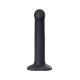 Черный фаллос на присоске Silicone Bendable Dildo M - 18 см. (черный)
