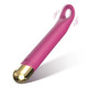 Розовый вибратор с отверстием для стимуляции клитора - 18,2 см. (розовый)