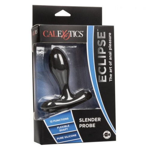 Черная вибропробка Eclipse Slender Probe - 9,5 см. (черный)