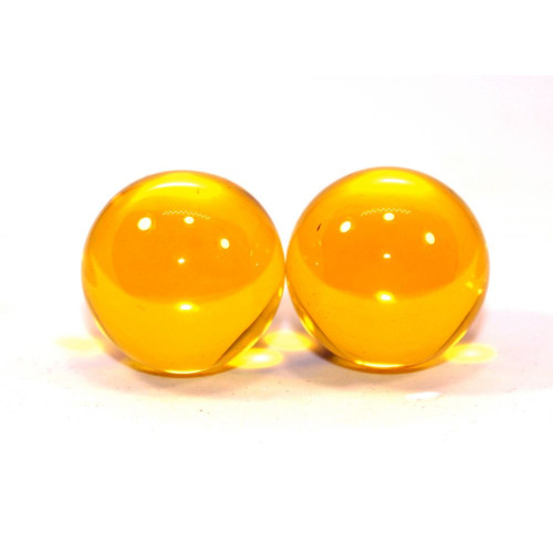 Желтые вагинальные шарики в силиконовой оболочке (желтый)