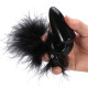 Пробка с хвостиком Black Bunny - 11 см. (черный)
