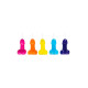 Набор из 10 разноцветных свечей «Мини пенис» (разноцветный)
