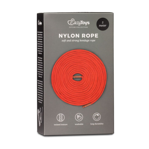 Красная веревка для связывания Nylon Rope - 5 м. (красный)