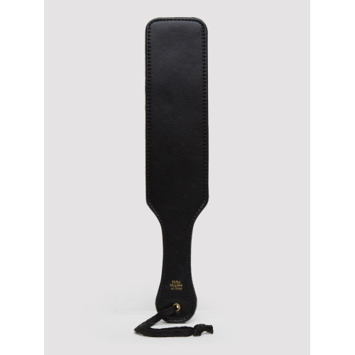 Черная шлепалка Bound to You Faux Leather Spanking Paddle - 38,1 см. (черный)