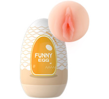 Мастурбатор-вагина в форме яйца Funny Egg (телесный)