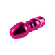 Алюминиевый рельефный вибратор PINK SMALL - 7,5 см. (розовый)