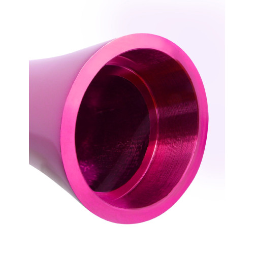 Алюминиевый рельефный вибратор PINK SMALL - 7,5 см. (розовый)