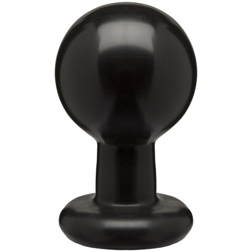 Круглая черная анальная пробка Classic Round Butt Plugs Large - 12,1 см. (черный)
