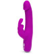 Фиолетовый перезаряжаемый вибратор Rabbit Slimline Curve Rechargeable - 24 см. (фиолетовый)
