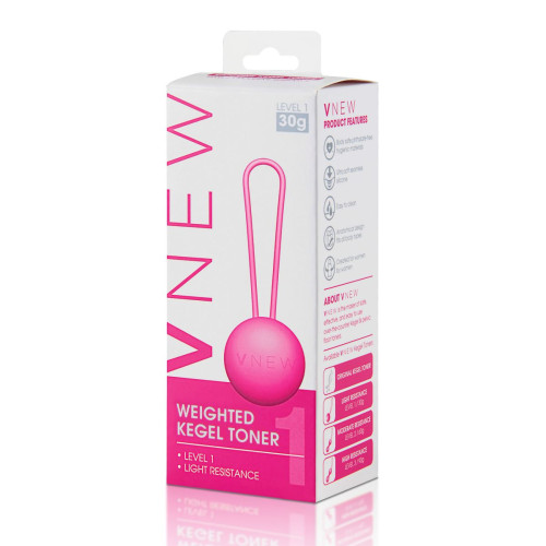 Розовый вагинальный шарик VNEW level 1 (розовый)
