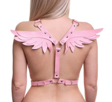 Розовая портупея «Оки-Чпоки» с крыльями (розовый|S-M-L)