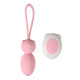 Розовые вагинальные шарики с петлёй и пультом ДУ (розовый)