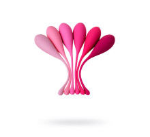 Набор из 6 розовых вагинальных шариков Eromantica K-ROSE (розовый)